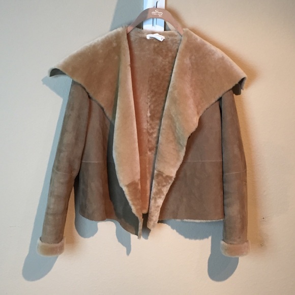 Nicole Farhi Shearling Swing Jacket 